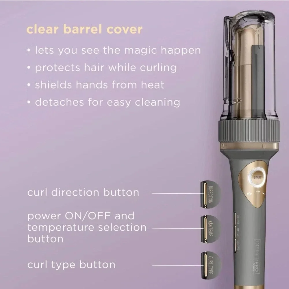INFINITIPRO CONAIR Curl Secret Ceramic Auto Curling Iron 1 1/4 inch Barrel